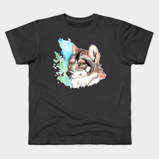 Mexican Wolf bust Kids T-Shirt